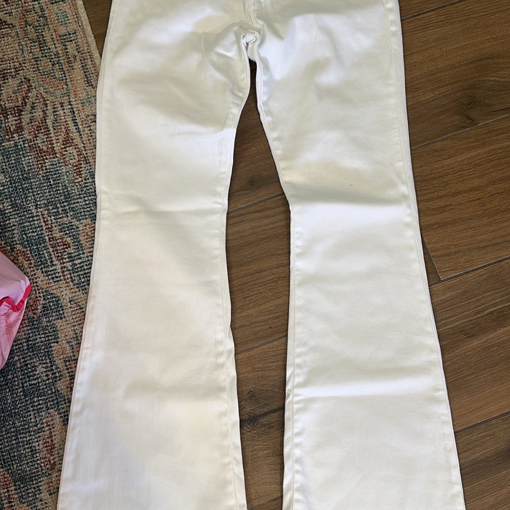 Frame Denim Women's Cream Flare Jeans